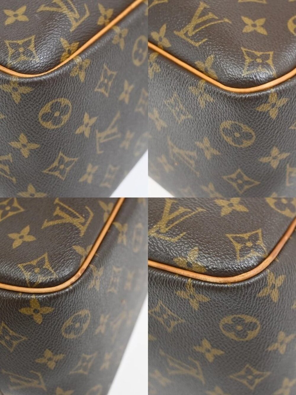 LOUIS VUITTON LV Logo Deauville Hand Bag Monogram Leather Brown M47270 70YH891 - Picture 7 of 14